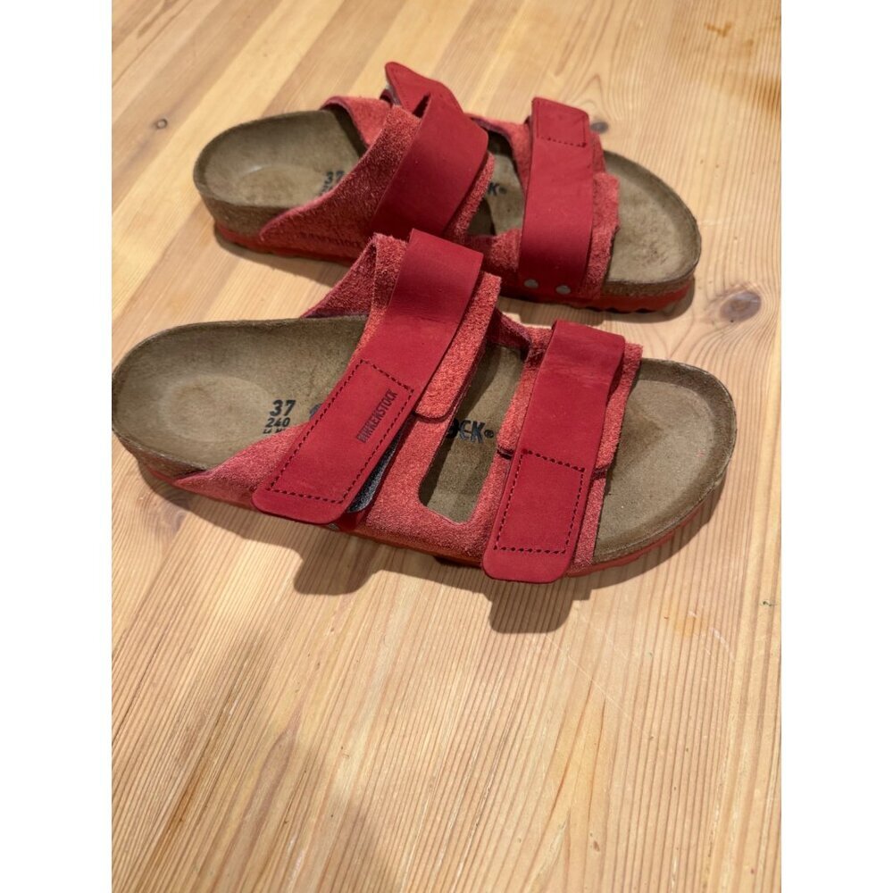 Birkenstock Uji Double Strap Slide Sandals Sienna Red EU 37 Women's US 6 - Picture 3 of 6